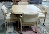 5 PC. Dining table with leaf 43" X 43"