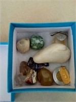 Box of polished rocks