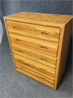 5 Drawer Highboy Wood Dresser