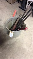 Grouping Of Six Pipe Wrenches Wrecking Bars To