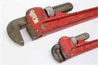(2) "FULLER" Steel Pipe Wrenches- Size 14" & 8"