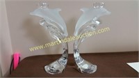 Lenox Crystal - Dolphin Candleholder, Set of 2,