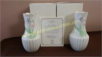 2 Lenox China "Butterfly" Vases