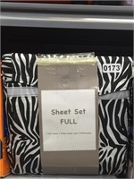Full Zebra Sheet Set