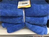 Set of 4 Bath Towels -BLUE