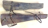2 Leather Rifle Scabbards