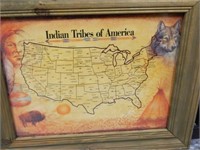 SMALL INDIAN TRIBES OF AMERICA IN A FRAME