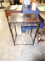 Oriental carved lamp table