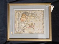 Framed Victorian Tapestry (20”x22”)