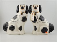 Pair of Staffordshire reproduction 12” dogs