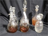 Collection of (6) pattern glass and etched
