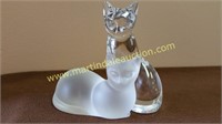 Lenox Crystal "Prim & Proper" Cats - Frosted &