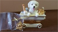 Lenox "Wagon of Surprise" Dog Treasure Box
