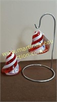 2 Blown Glass Bell Ornaments - Glass Eye Studio,