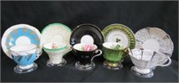 5 Bone china cups and saucers, 3 Aynsley,