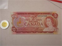 Billet de deux dollars canadien 1974
