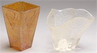 2 Studio Glass Vases