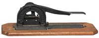 Cast Iron Tobacco Plug Advertising Cutter, 1875