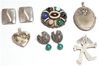 6 Sterling & .800 Silver Jewelry Articles