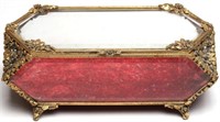 Louis XVI-Style Gilt-Metal & Glass Jewelry Box