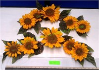 Pair of Sunflower Swag Decorations