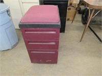 Roll Around File Cabinet with Seat