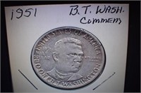 1951 Booker T. Washington Comm. Silver Coin