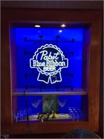 Illuminated Pabst Blue Ribon Beer Sign