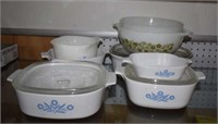 Blue & White Corning Ware Baking Dishes (Some with