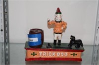 Vtg Style Painted Cast Iron Coin Bank
