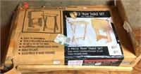 Five piece TV tray table set