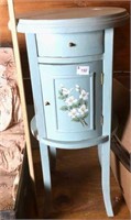 Painted round shabby chic side table cabinet