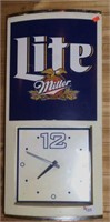 Miller light plastic clock
