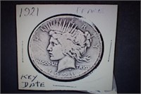 1921 Peace Silver Dollar - Key Date