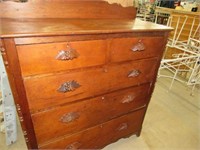 1800's Dresser with Carved Pulls