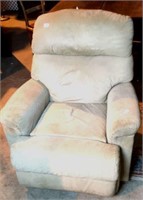 Microfiber upholstered recliner