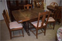 Four Antique Oak Dining Chairs