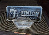 Small Fenton Glass Advertising Sign