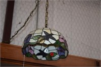 Hummingbird Tiffany Style Stained Glass Light