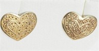 14K Yellow Gold approx. wt. 0.52g  Heart Shaped