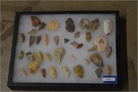 Large Display Case w/ Arrowheads