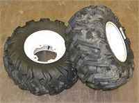 Pair Blackwater AT22x12.5x10 ATV Rims & Tires