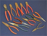 Lot Various Needle Nose & Side Cutter Pliers
