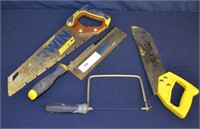 Lot of 4 Hand Saws