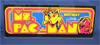 1981 Midway Ms Pac-Man Lucite Video Game Panel