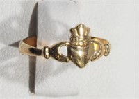 10K Yellow Gold Claddagh Toe Ring, Retail Value