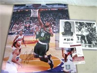 2 PIECES - AUTOGRAPHED 8 X 10 SHAQUILLE O'NEAL & A