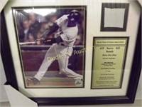 BARRY BONDS - FRAMED/ AUTOGRAPHED 8 X 10 WITH JERS