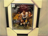 WALTER PEYTON - FRAMED / AUTOGRAPHED 8 X 10