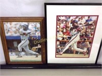 2 PIECES - DAVE WINFIELD & KEVIN MITCHELL - AUTOGR